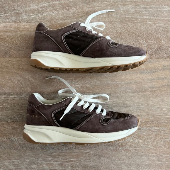 Woman by Common Projects  Brown Track Premium Sneakers - Picture 10 of 13